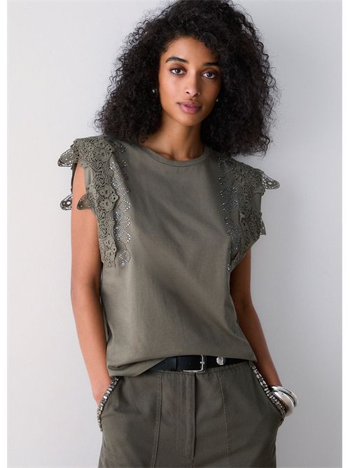 T-shirt woman green LIU JO | WA6311J3885/90822